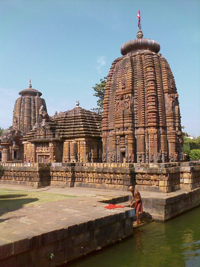 Pilgrim Taking a dip in Mukteshwara Temple